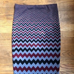 Jack. Zig Zag Jersey Pencil Skirt
